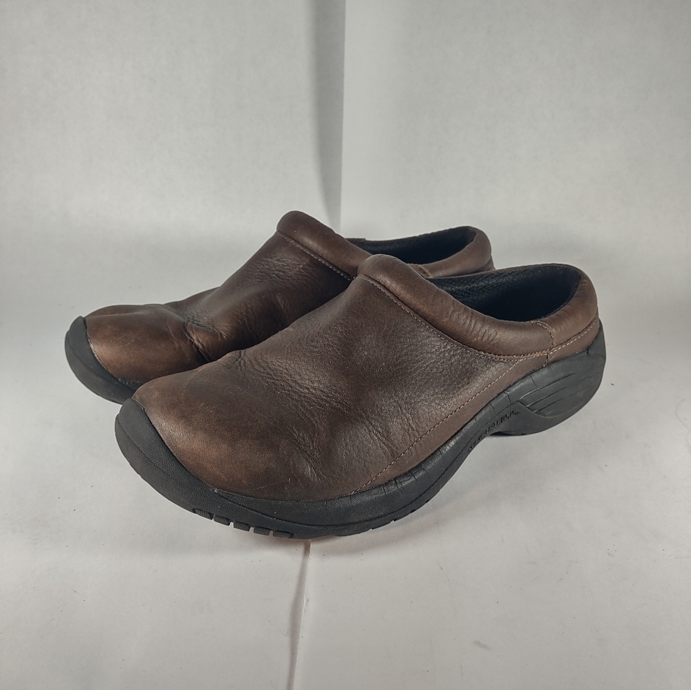 MERRELL ENCORE GUST  Men's Expresso Brown Slip On Mocs Clog Comfort Shoes, 8.5